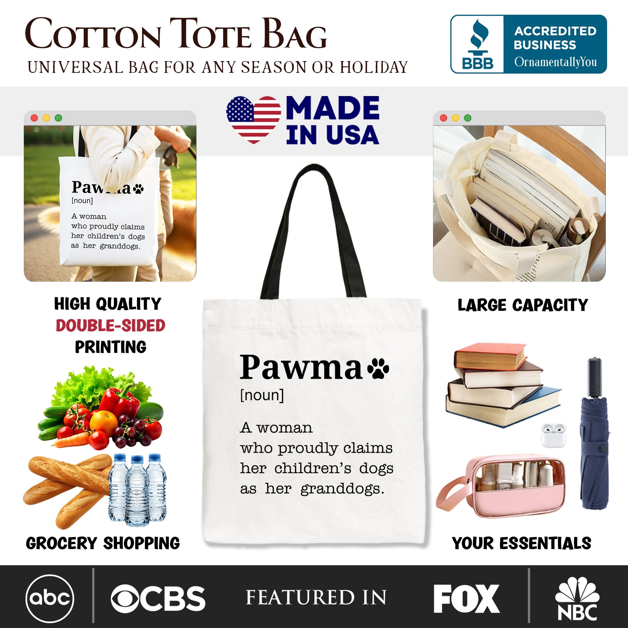 Pawma  Canvas Tote Ba