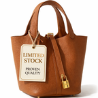 Leather Bucket Bag with Drawstring Pouch – Leather Satchel, Everyday Handbag with Mini Lock Design