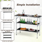 Folding Camping Table with 2-Tier