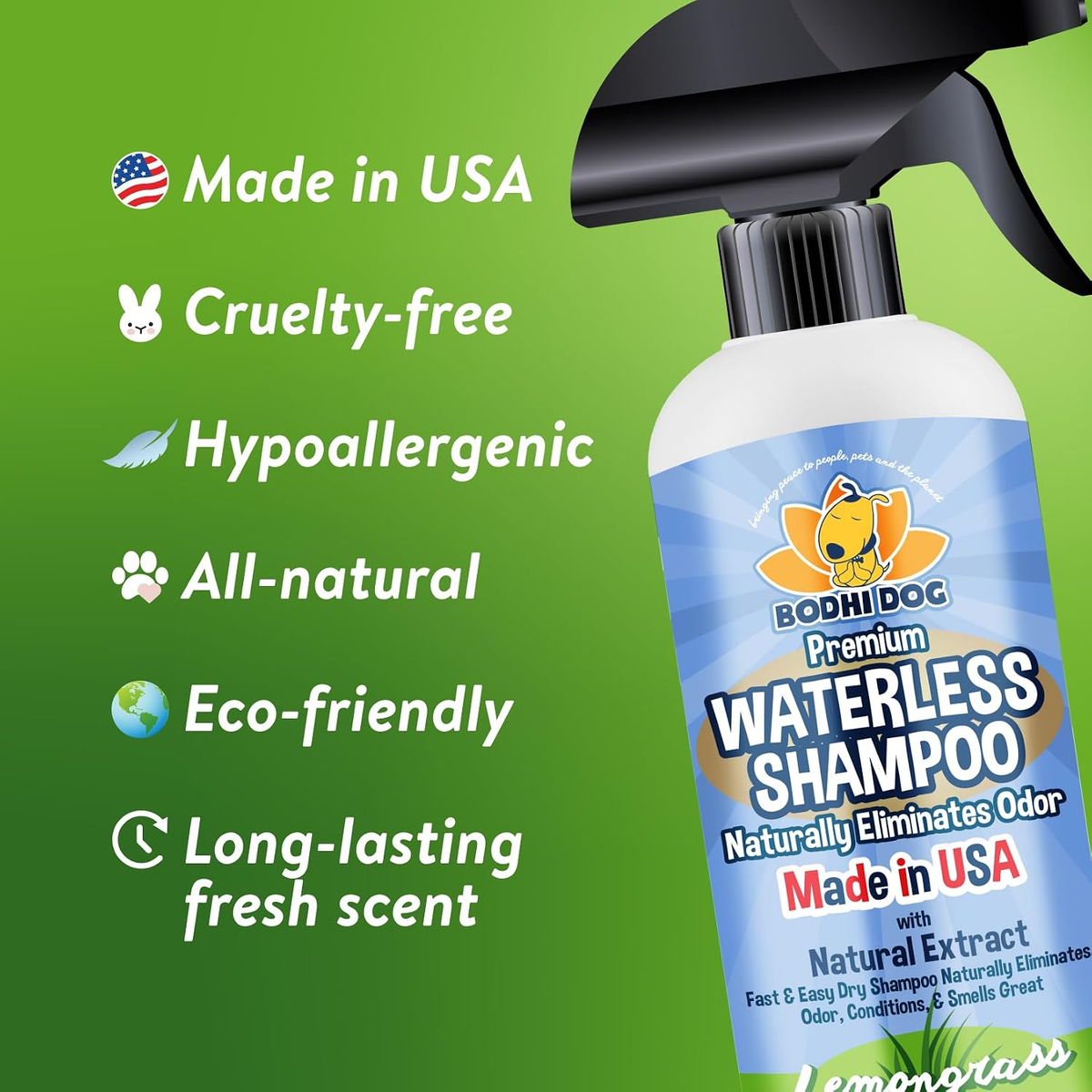 Dog Waterless Shampoo for Dogs & Cats