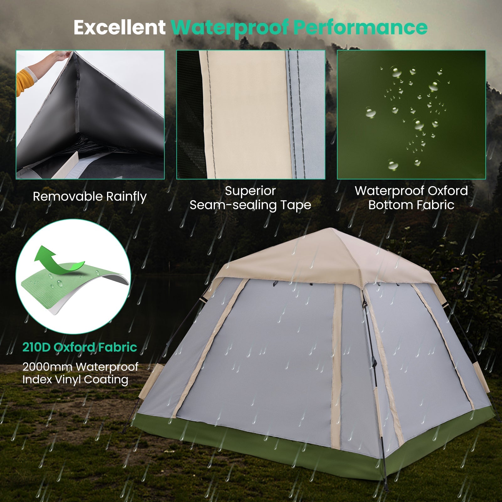 2-4 Person Instant Pop-up Camping Tent