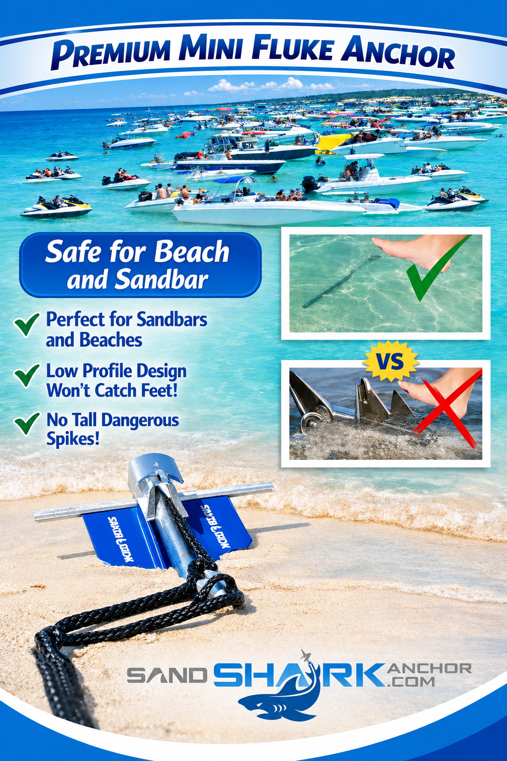 Mini Fluke Anchor (Anchor, Line, Case)