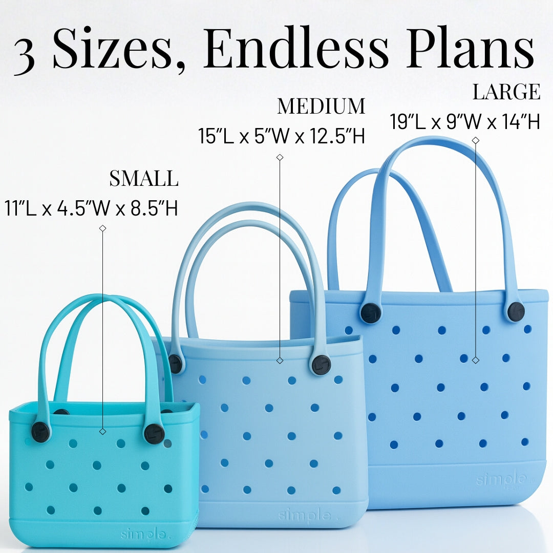 Rubber Tote Bag Set of 3 (XL/M/S)