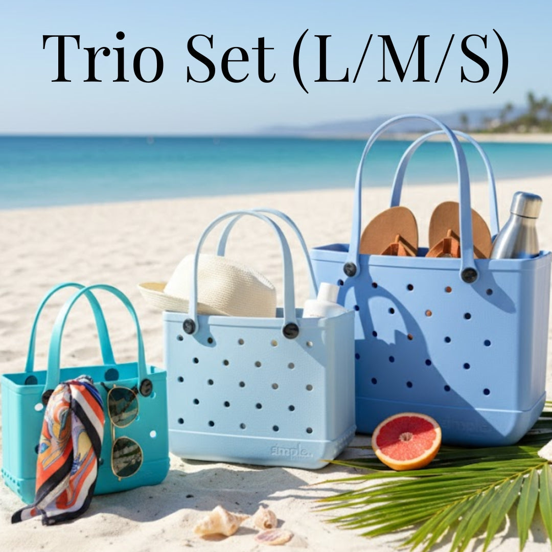 Rubber Tote Bag Set of 3 (XL/M/S)