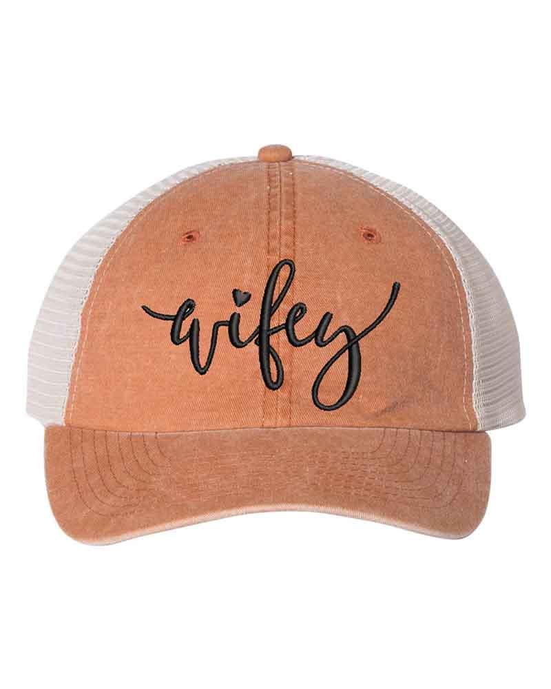 Embroidered Wifey/Hubby Trucker Hat