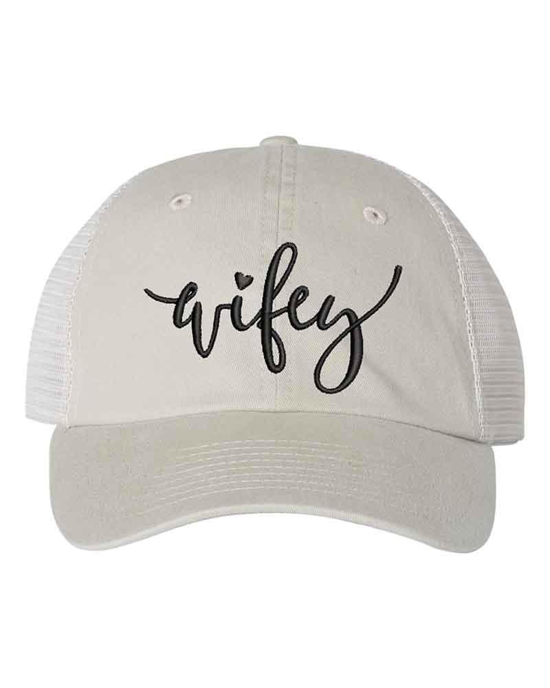 Embroidered Wifey/Hubby Trucker Hat