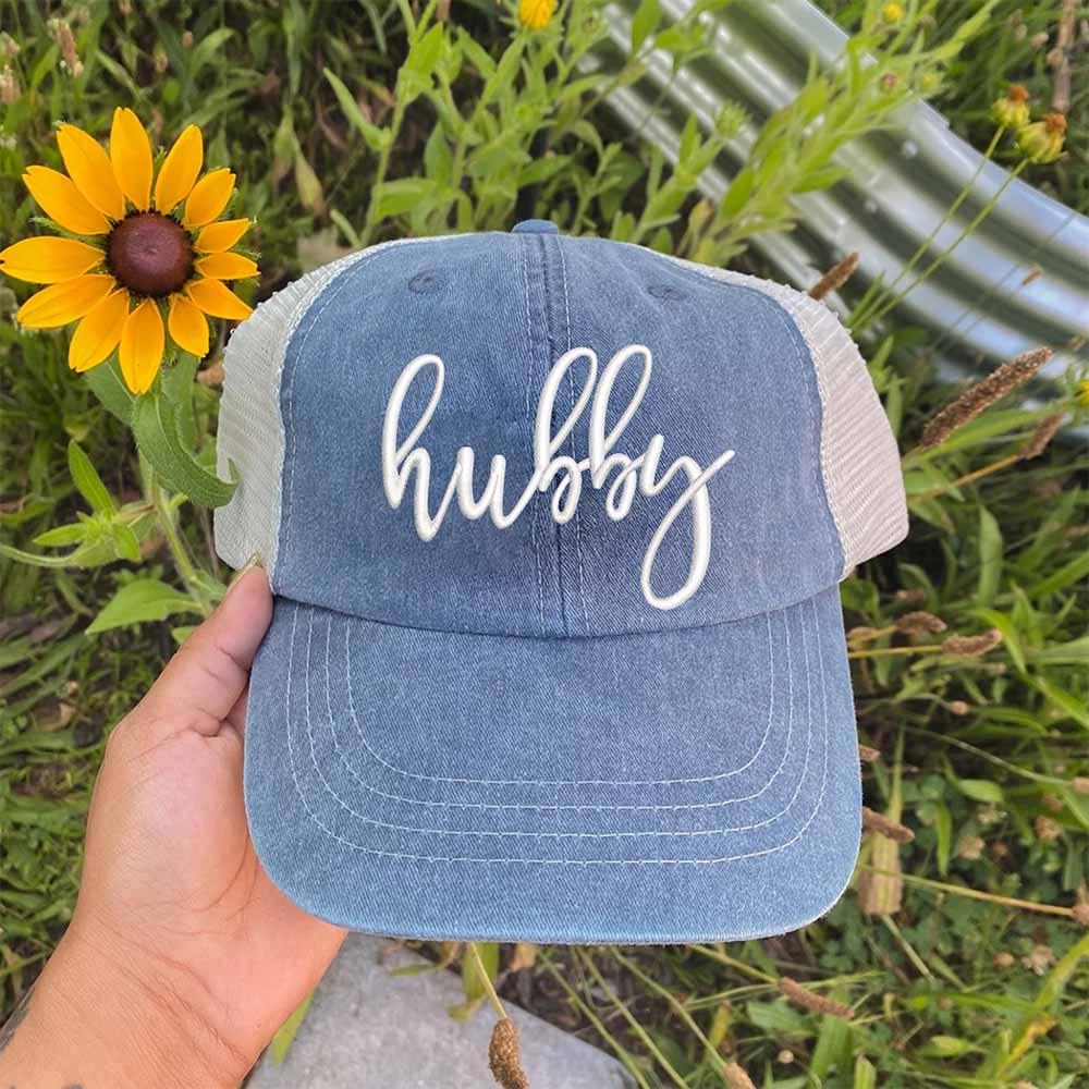 Embroidered Wifey/Hubby Trucker Hat