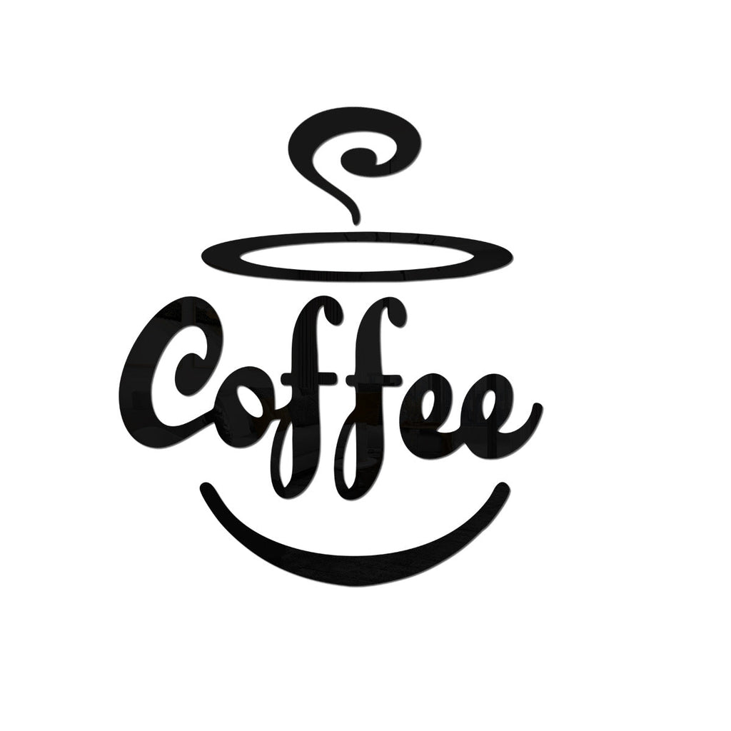 Coffee Themed Mirror Acrylic Wall Stickers