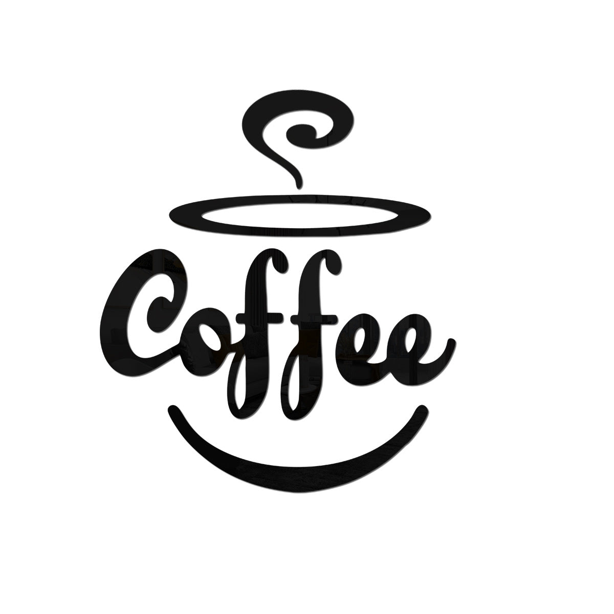 Coffee Themed Mirror Acrylic Wall Stickers