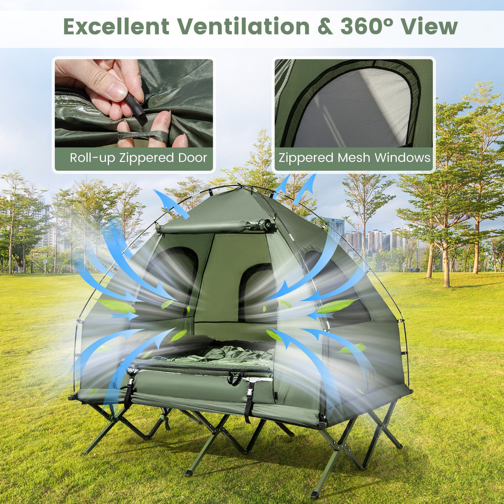 5-in-1 2-Person Foldable Outdoor Camping Tent