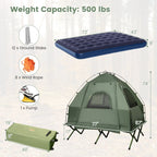 5-in-1 2-Person Foldable Outdoor Camping Tent