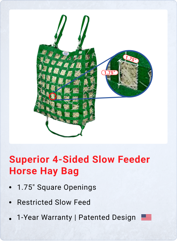 4-Sided Slow Feeder Horse Hay Bag