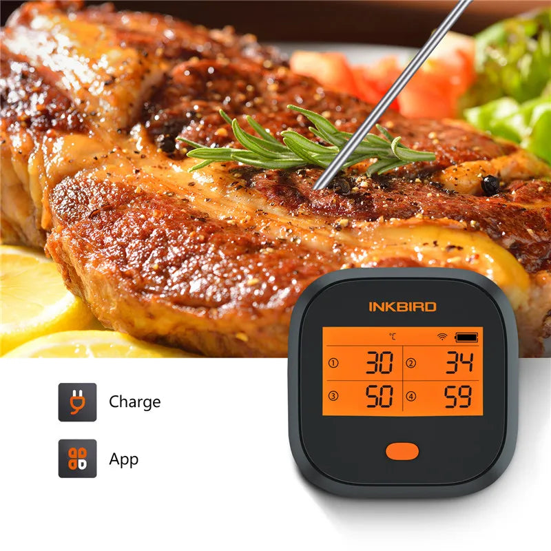 Digital Meat Thermometer Rainproof Magnetic Alarm