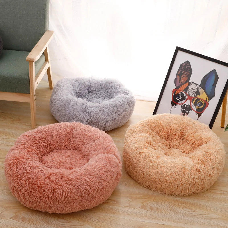 Donut Dog-Cat Bed Calming  Sofa Cushion Mat