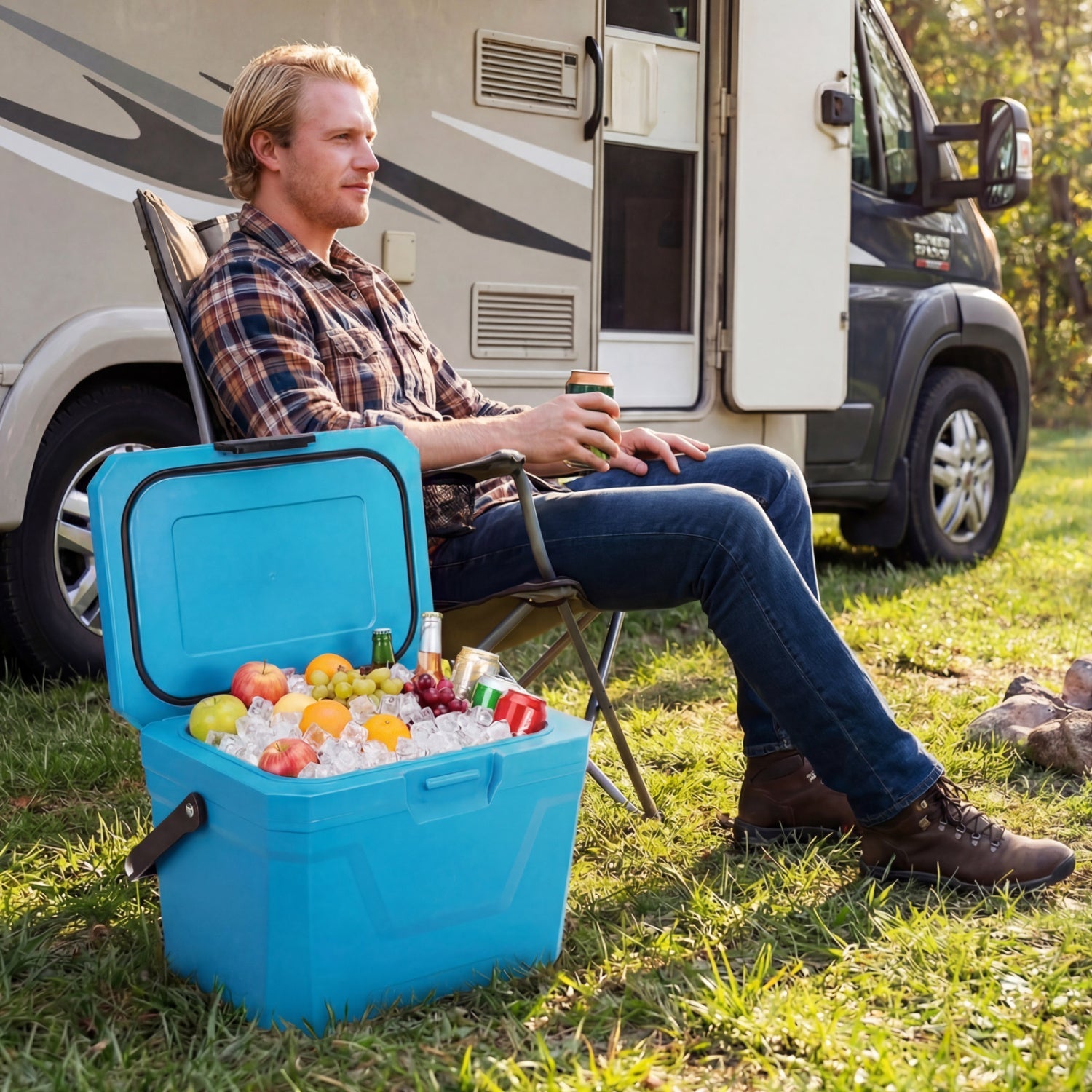 Insulated Portable Cooler Hard Shell Ice Chest