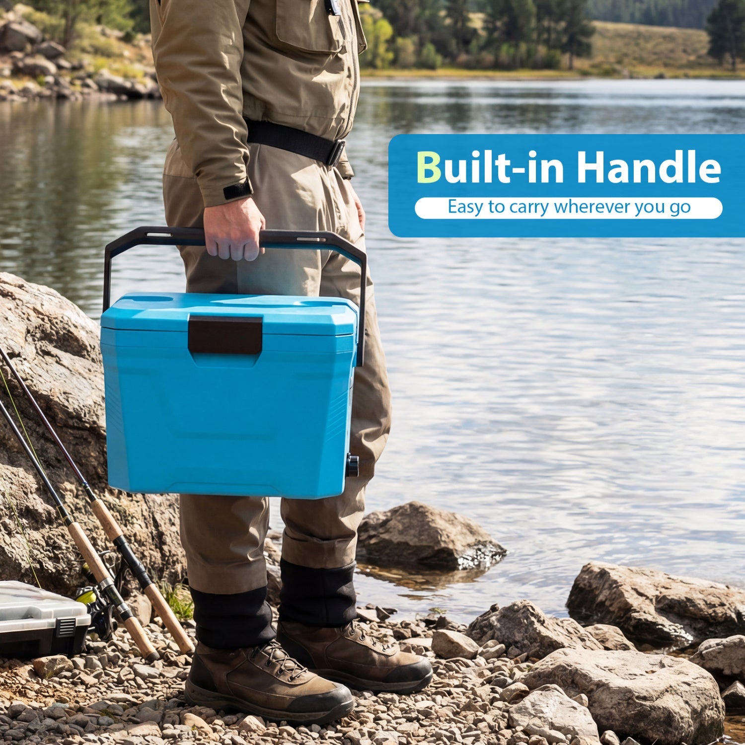 Insulated Portable Cooler Hard Shell Ice Chest
