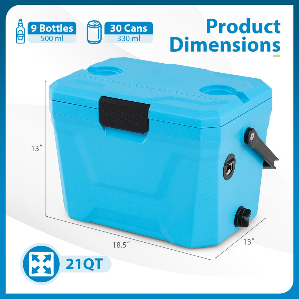 Insulated Portable Cooler Hard Shell Ice Chest
