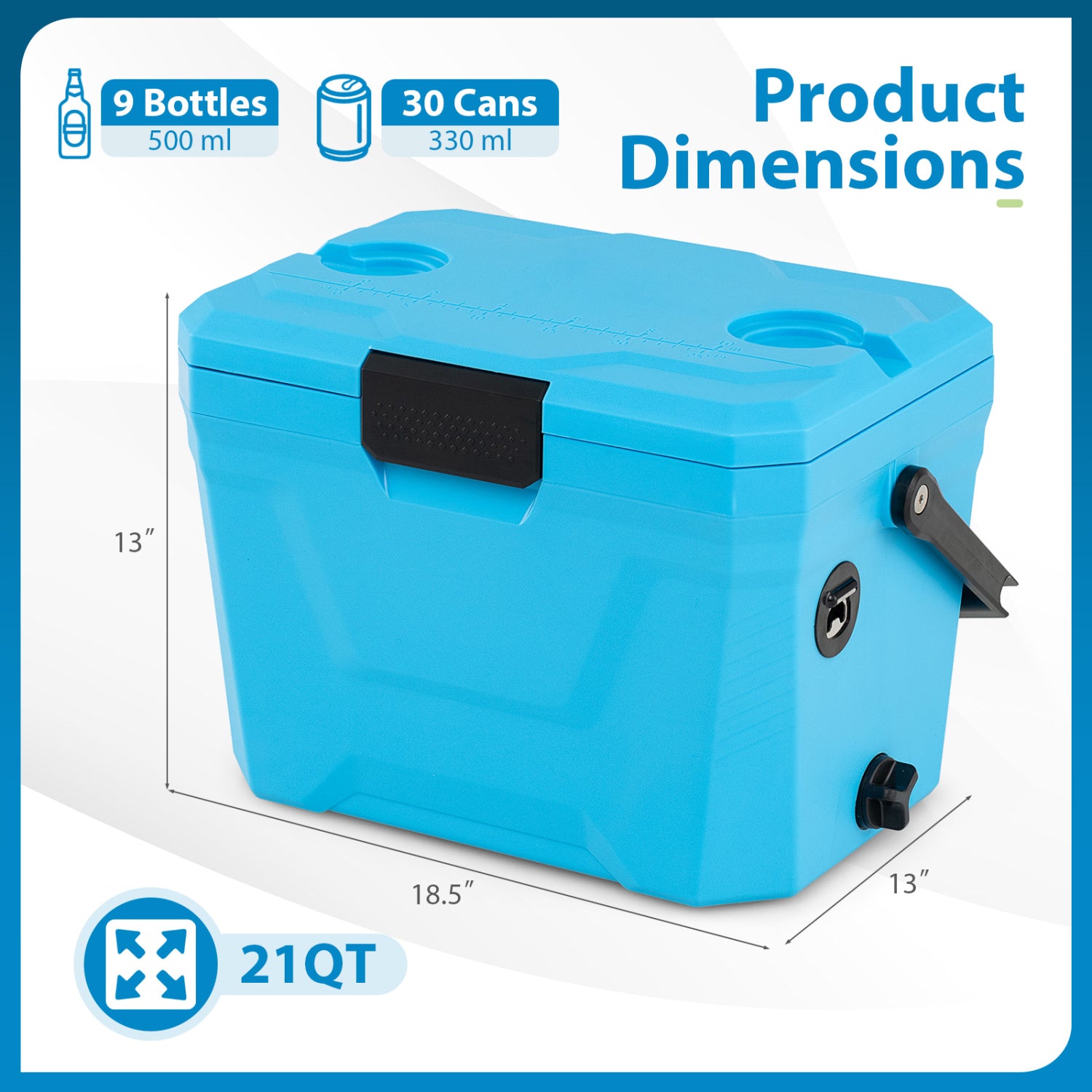 Insulated Portable Cooler Hard Shell Ice Chest