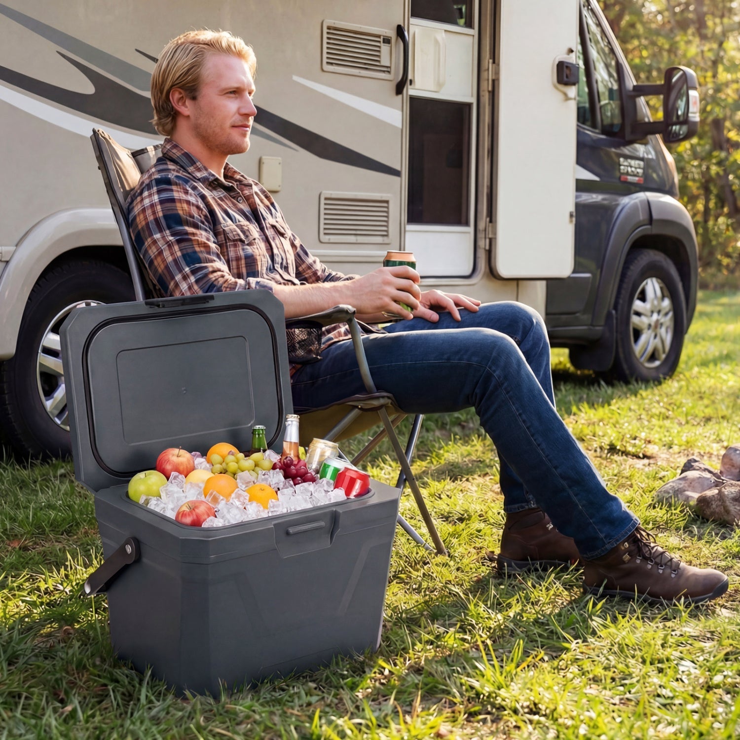 Insulated Portable Cooler Hard Shell Ice Chest