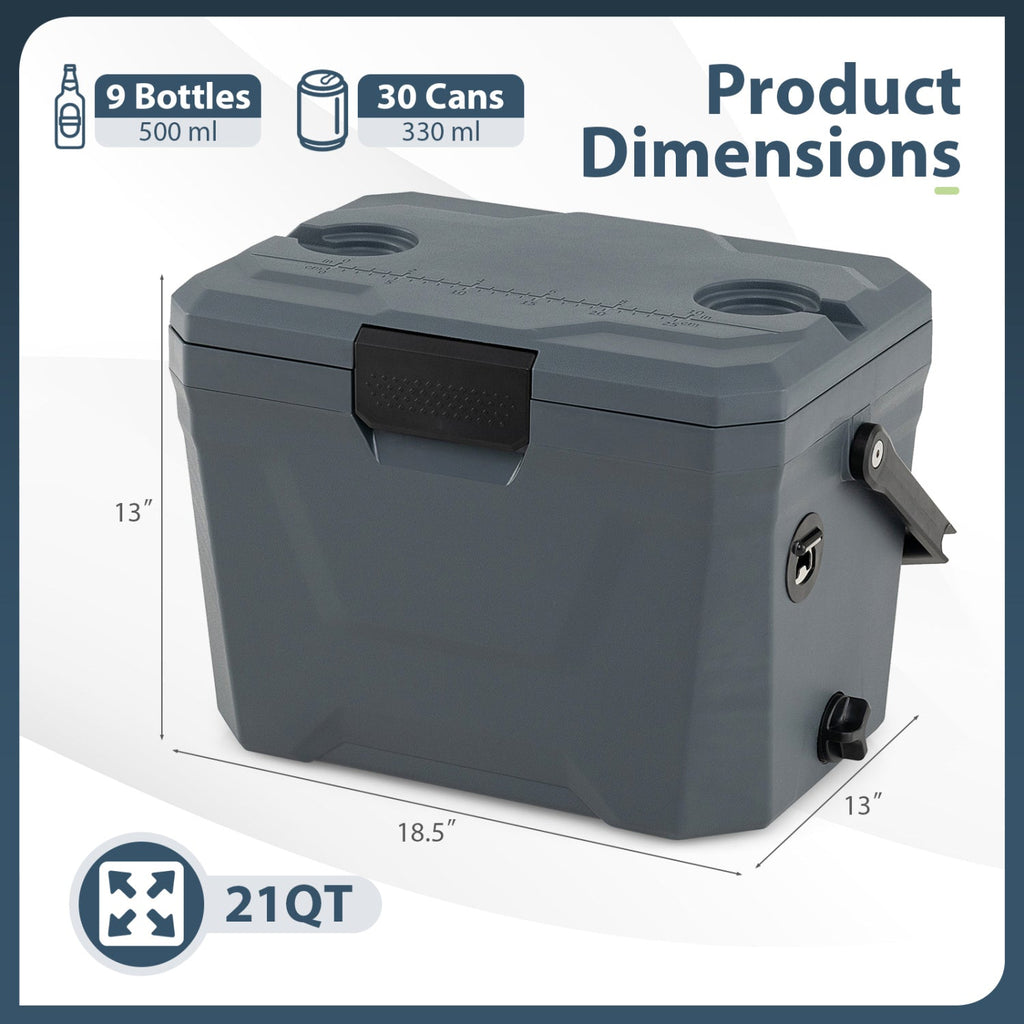 Insulated Portable Cooler Hard Shell Ice Chest