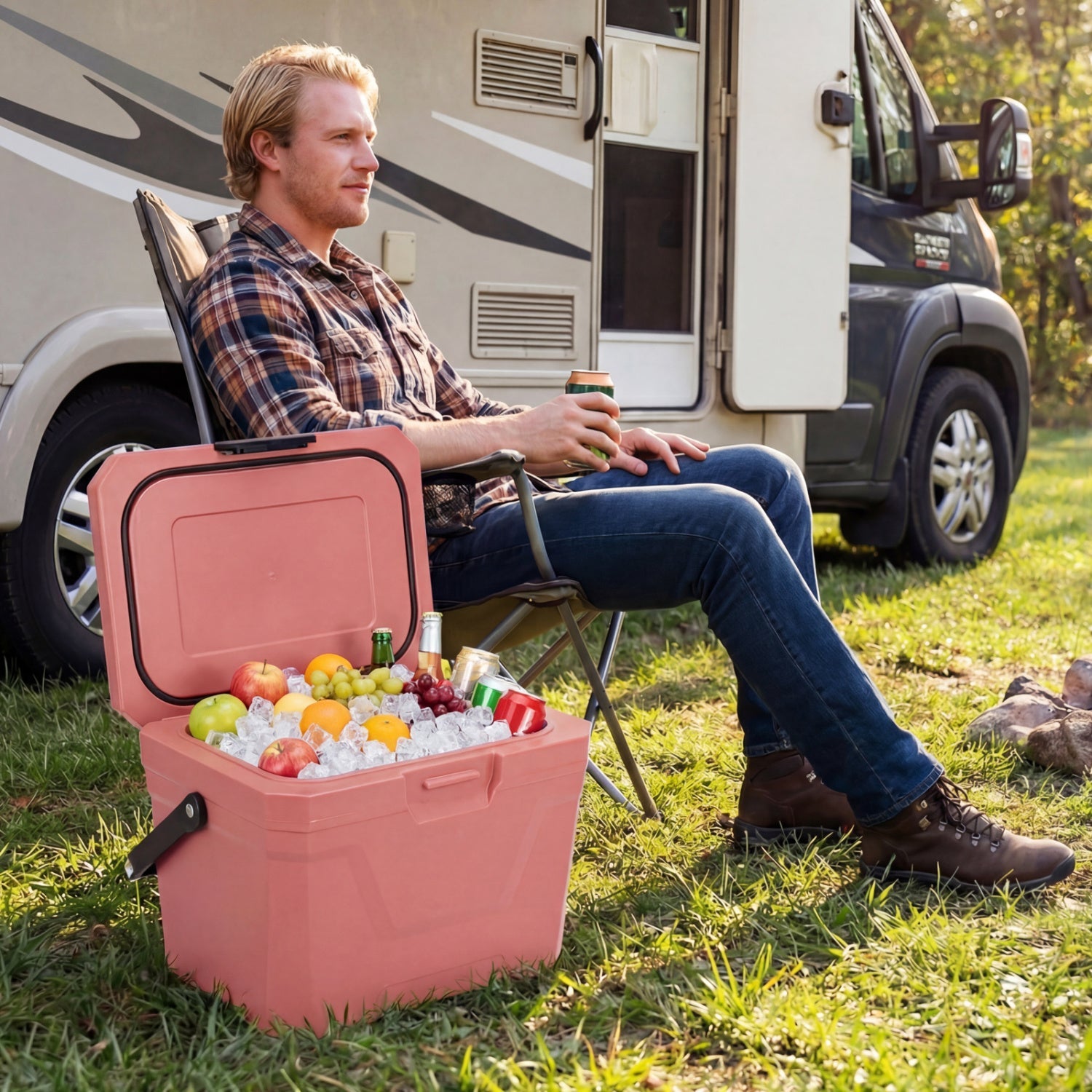 Insulated Portable Cooler Hard Shell Ice Chest