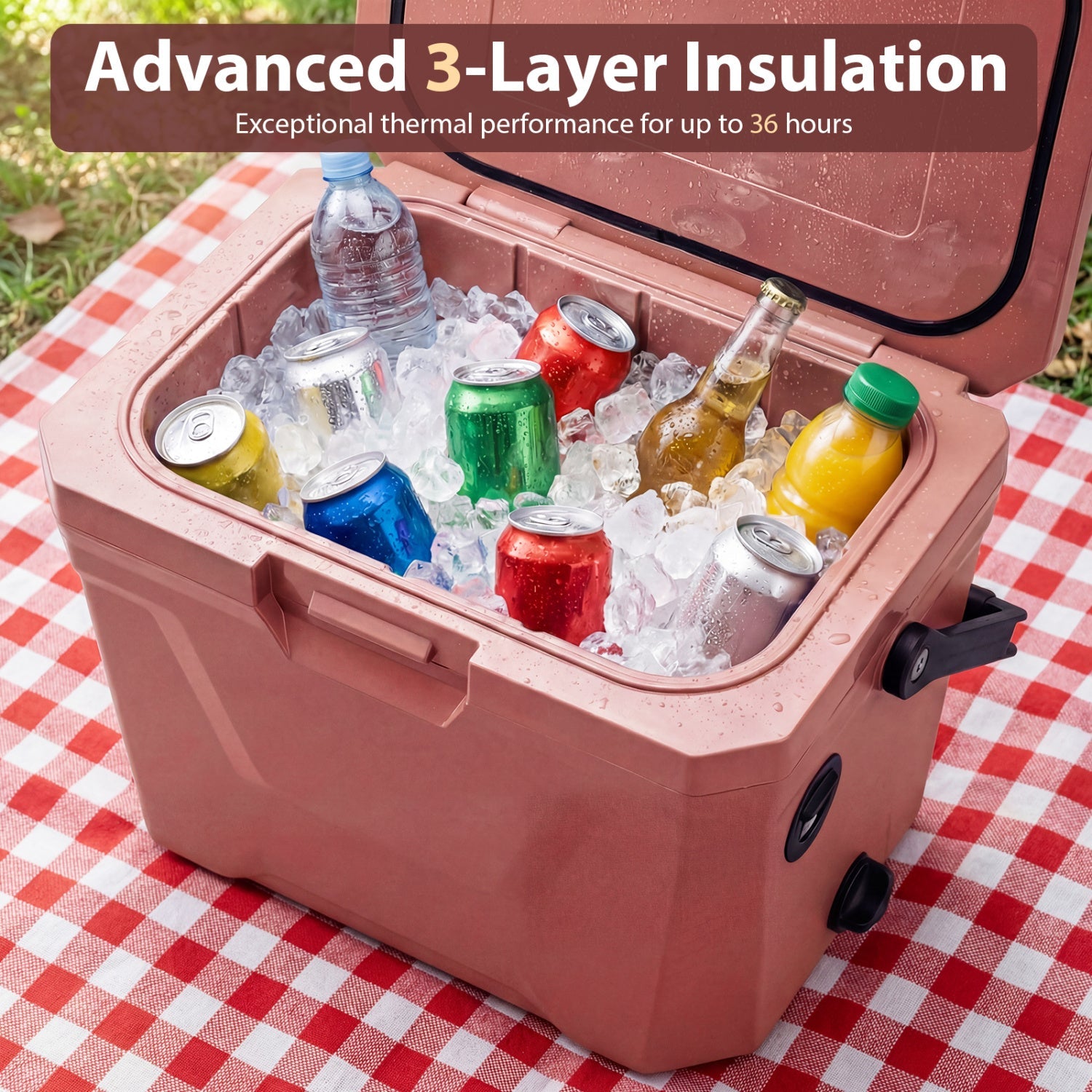 Insulated Portable Cooler Hard Shell Ice Chest