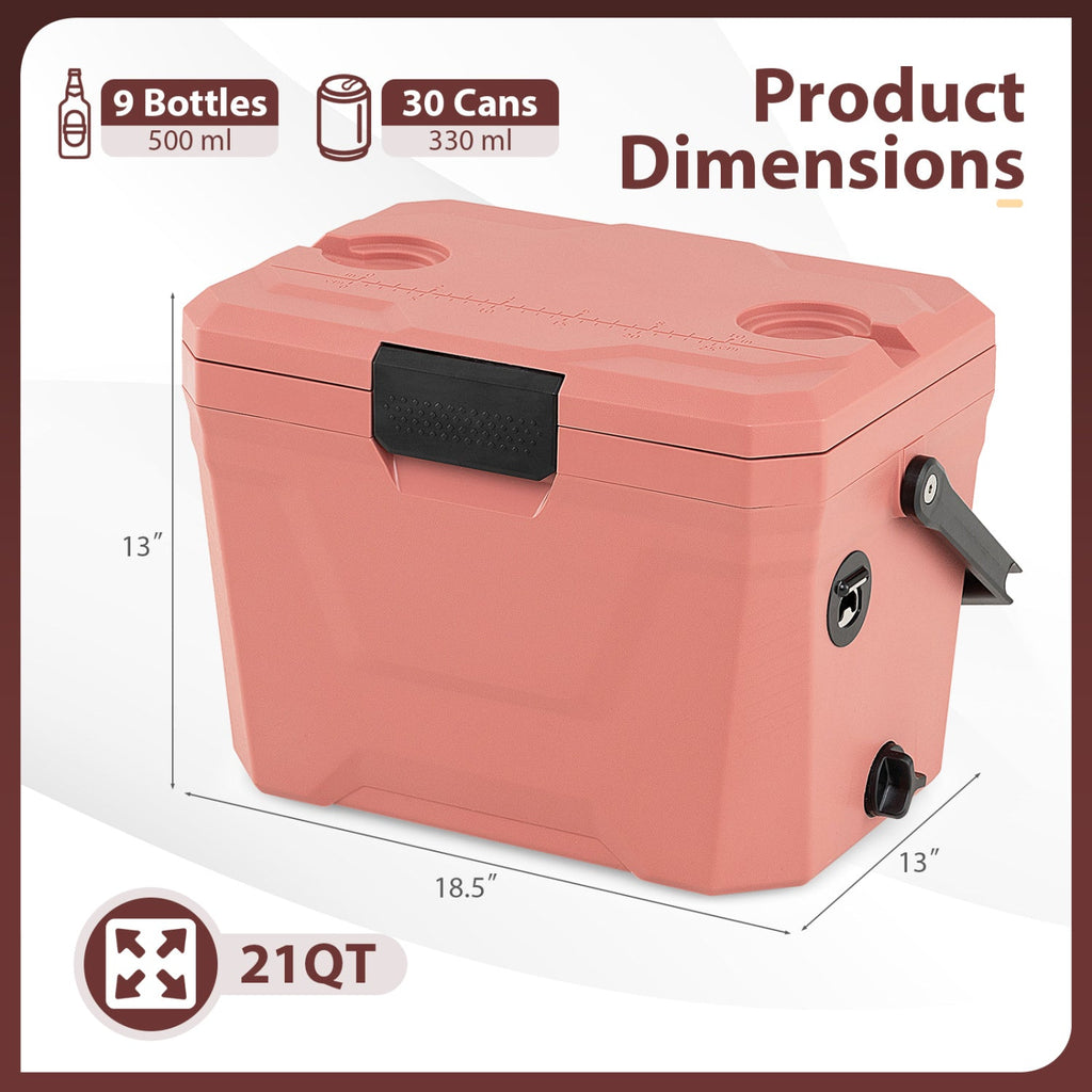 Insulated Portable Cooler Hard Shell Ice Chest