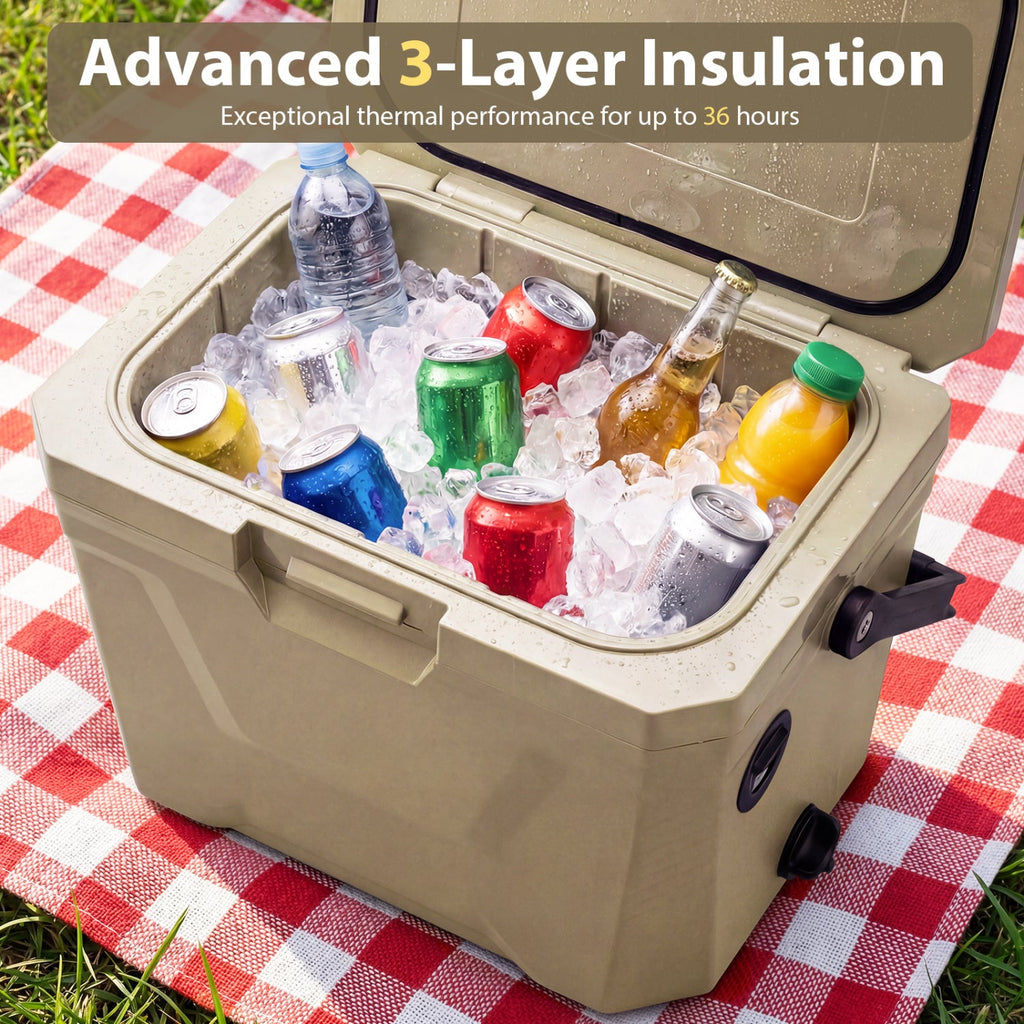 Insulated Portable Cooler Hard Shell Ice Chest