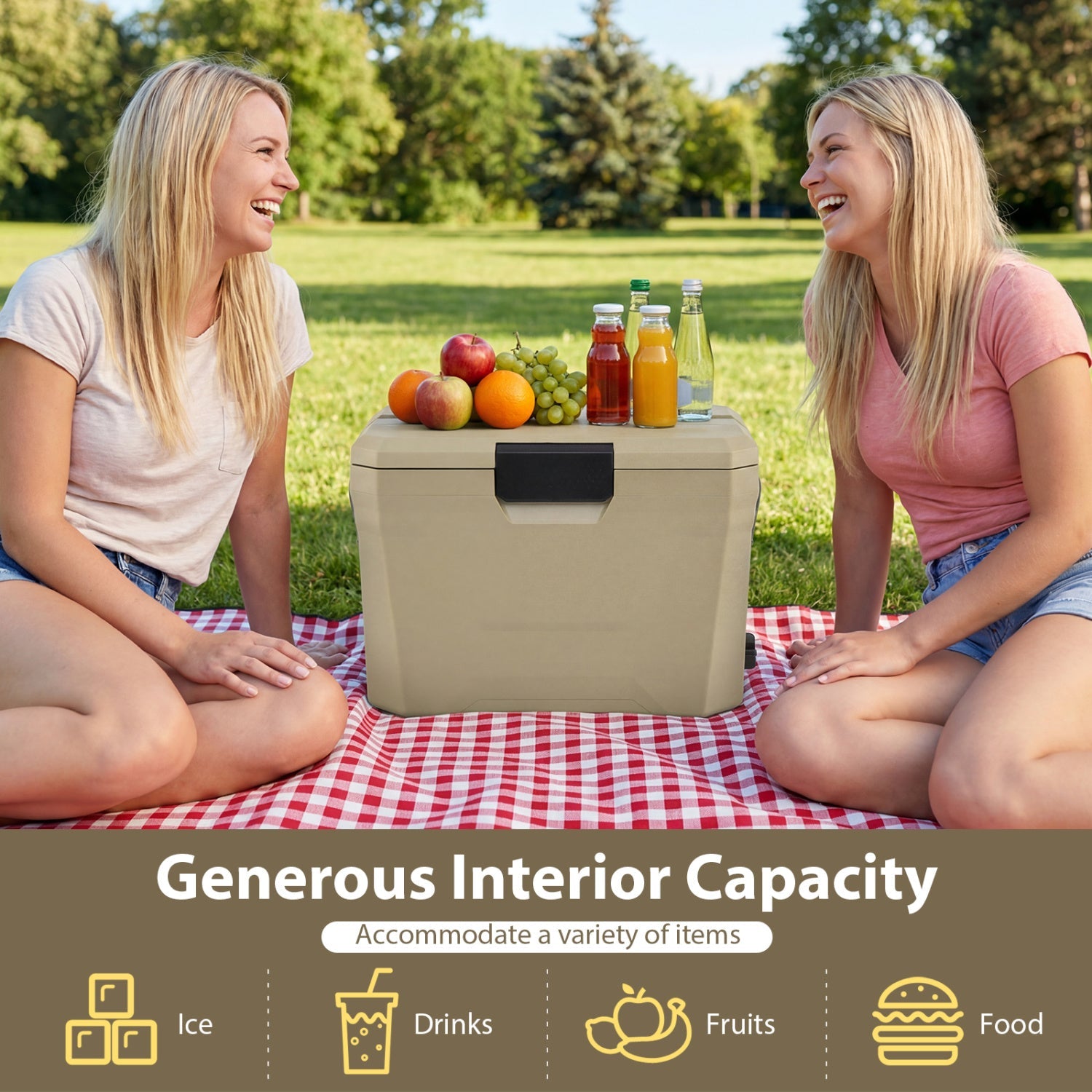 Insulated Portable Cooler Hard Shell Ice Chest