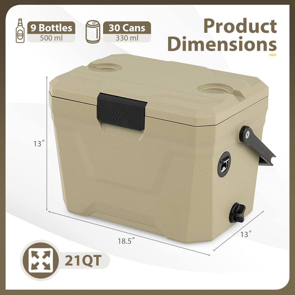 Insulated Portable Cooler Hard Shell Ice Chest