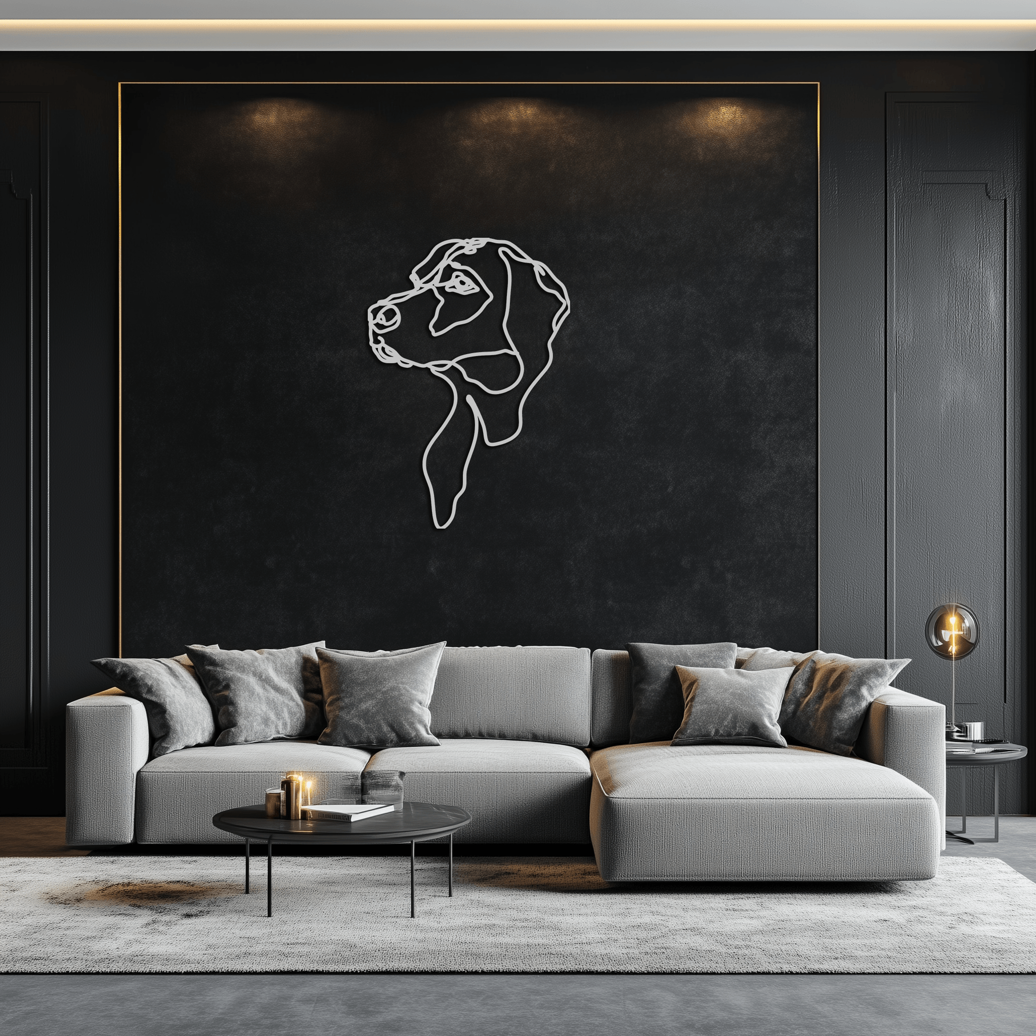 Minimalist Dog Line Art