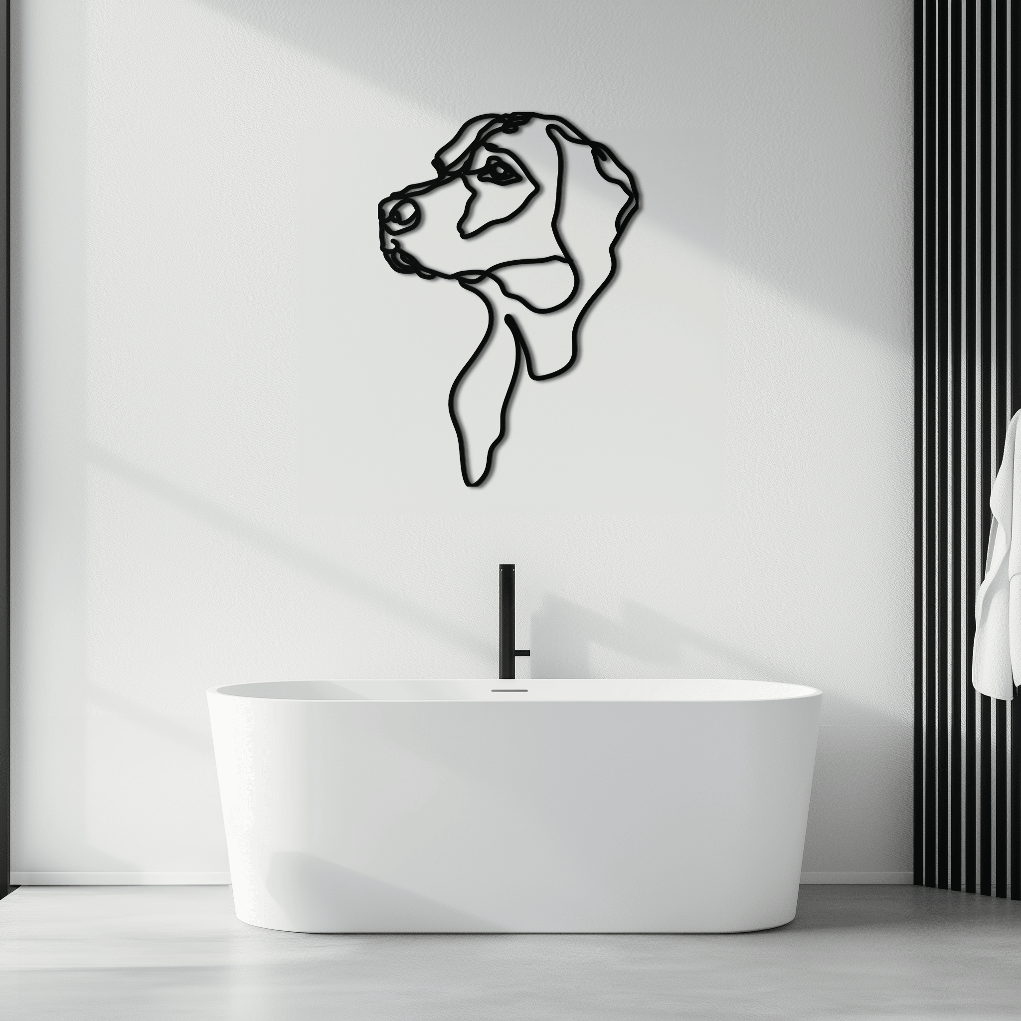Minimalist Dog Line Art