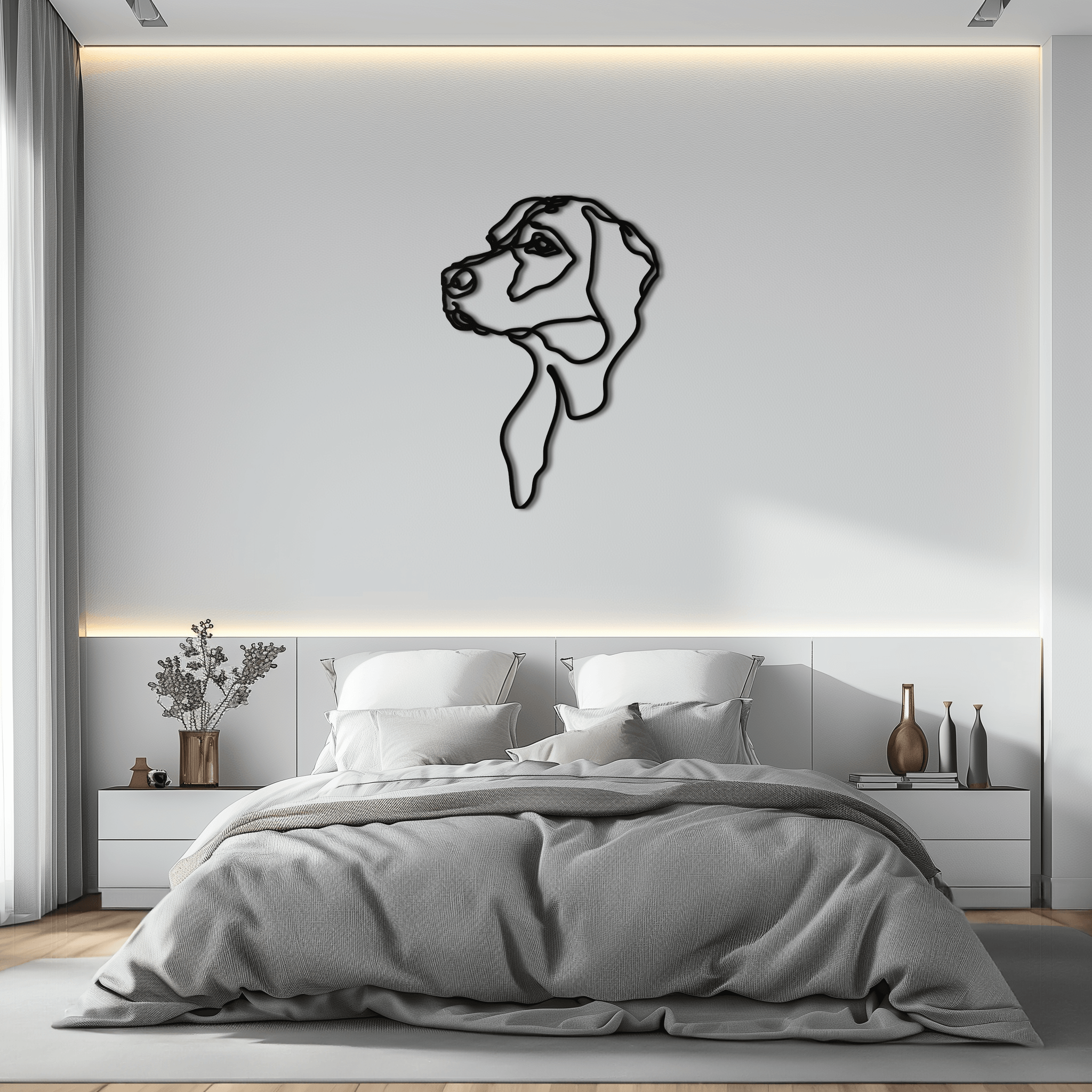 Minimalist Dog Line Art