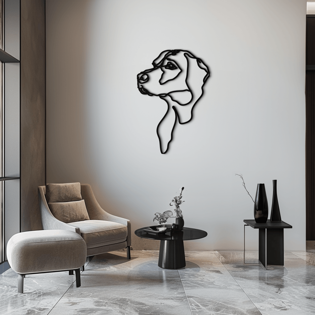 Minimalist Dog Line Art