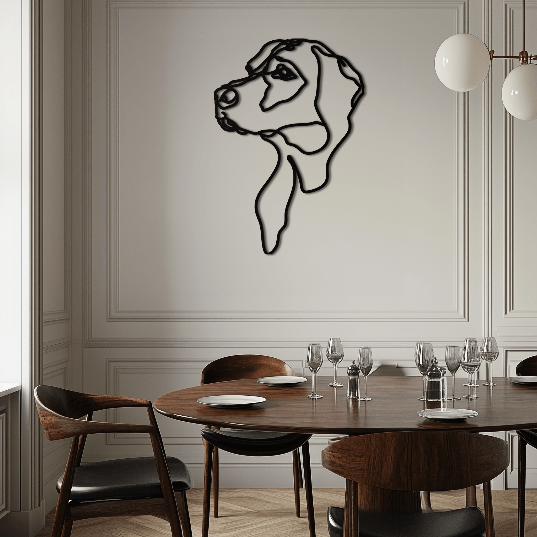 Minimalist Dog Line Art
