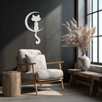 Moonlight Cat Metal Wall Art