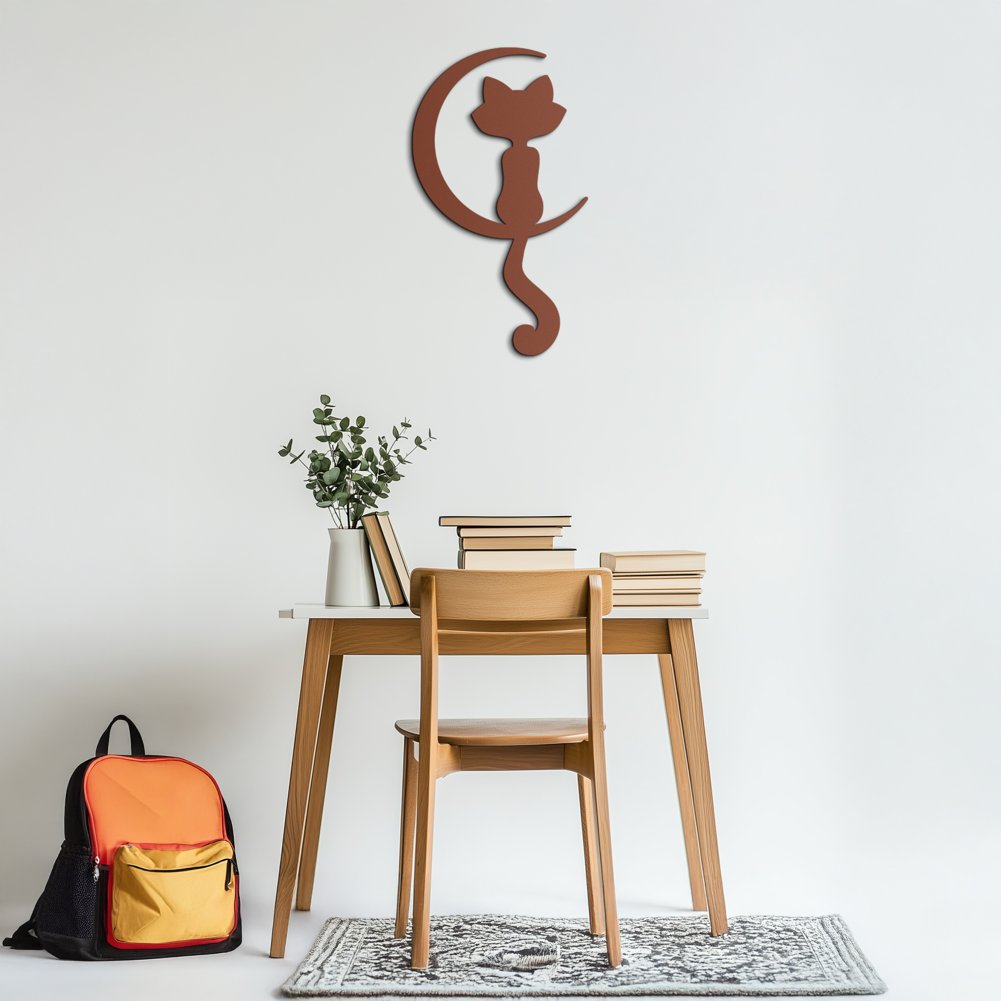 Moonlight Cat Metal Wall Art