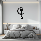 Moonlight Cat Metal Wall Art