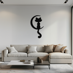 Moonlight Cat Metal Wall Art