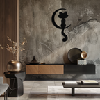 Moonlight Cat Metal Wall Art