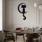Moonlight Cat Metal Wall Art