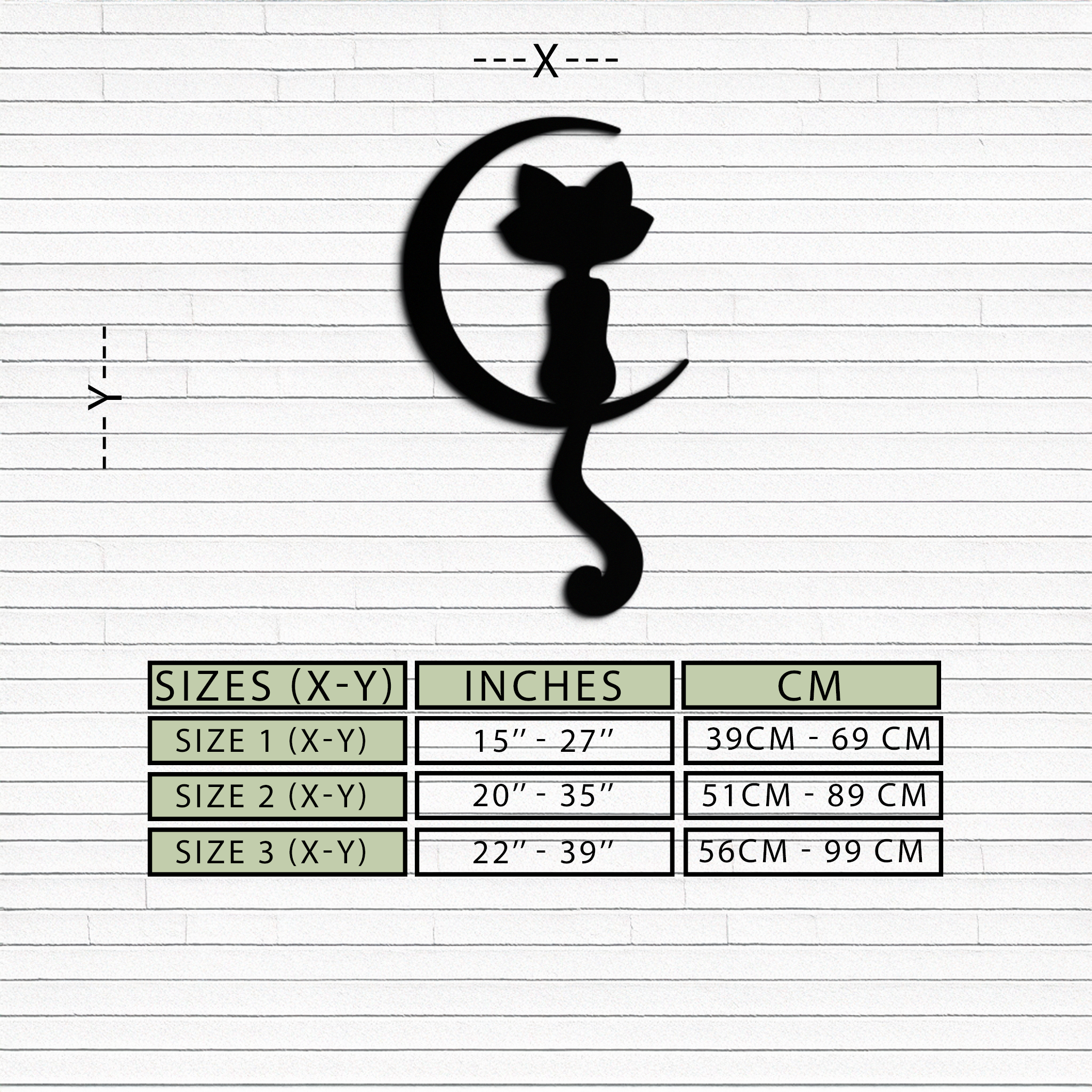 Moonlight Cat Metal Wall Art