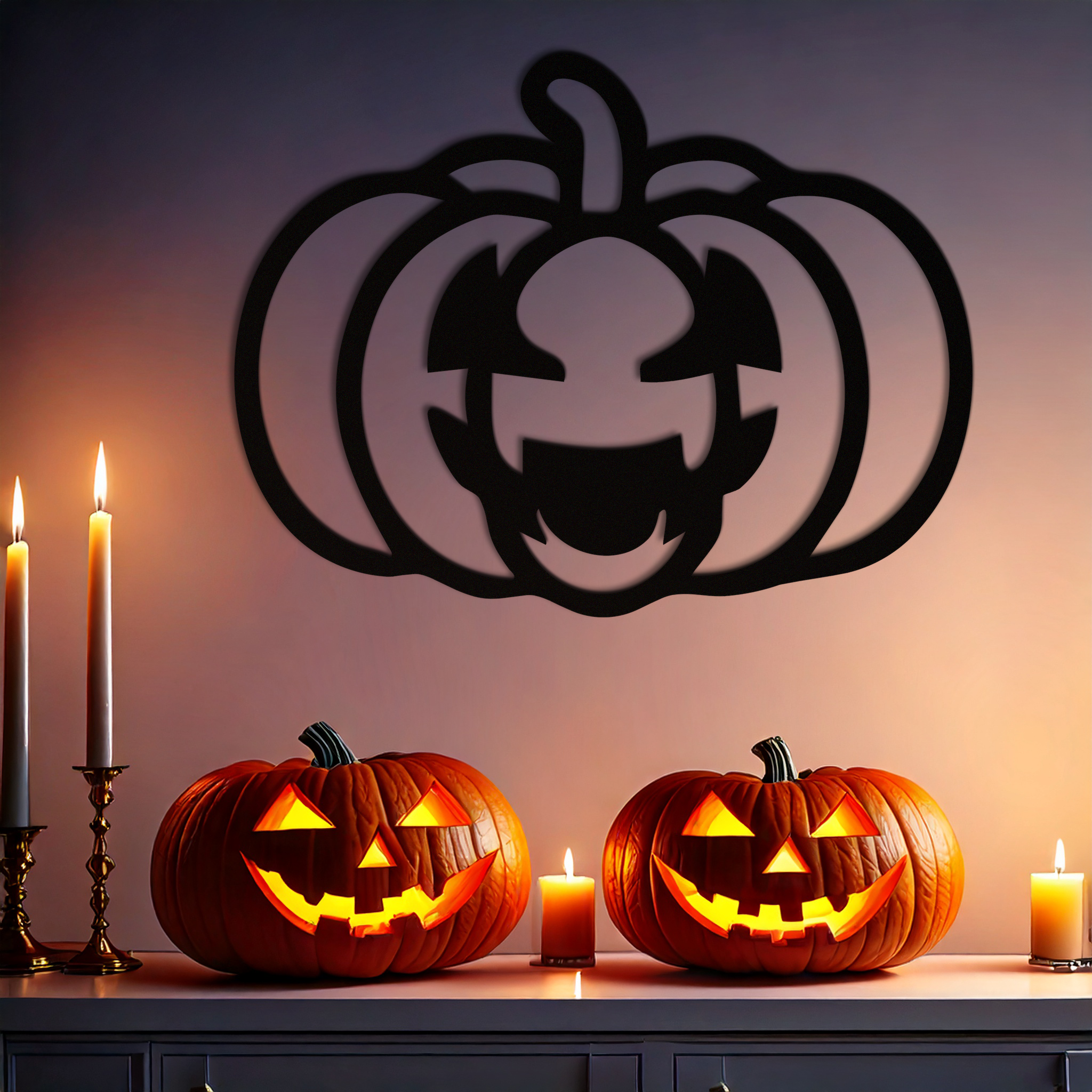 – Spooky Jack O'Lantern Black Decor