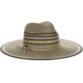 Women's Straw Wide Brim Fedora Hat