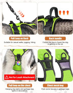 LED Dog Harness for Night Walking - Rechargeable No-Pull Vest for Safety and Comfort