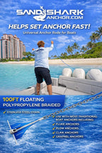 100ft x 3/8 Anchor Line, 5ft (316SS) Chain