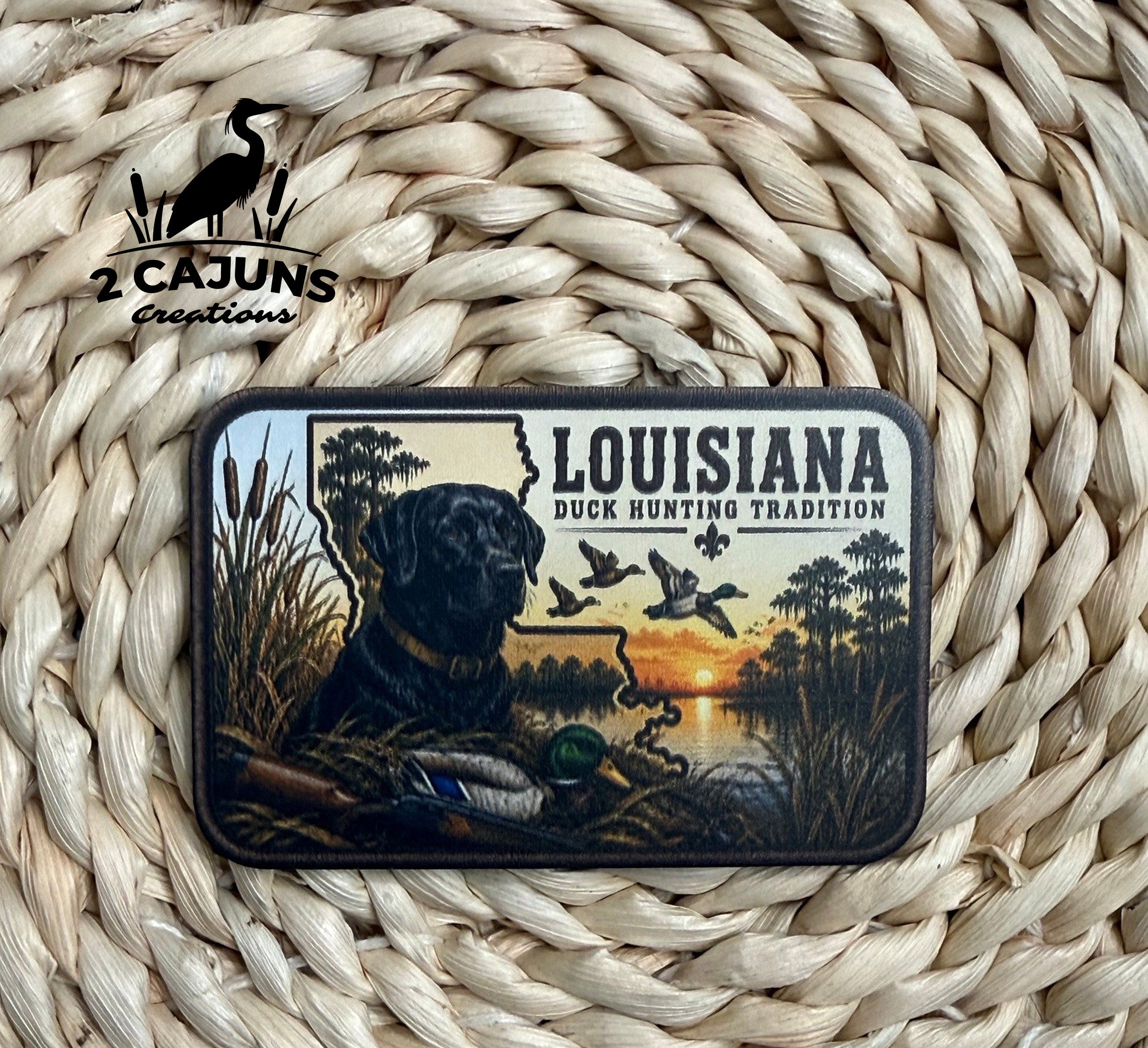 Louisiana Duck Hunting Hat Patch