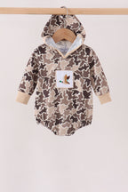 Camouflage Duck Embroidery Hoodie