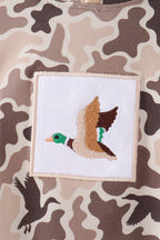 Camouflage Duck Embroidery Hoodie