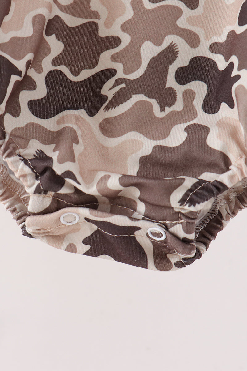 Camouflage Duck Embroidery Hoodie